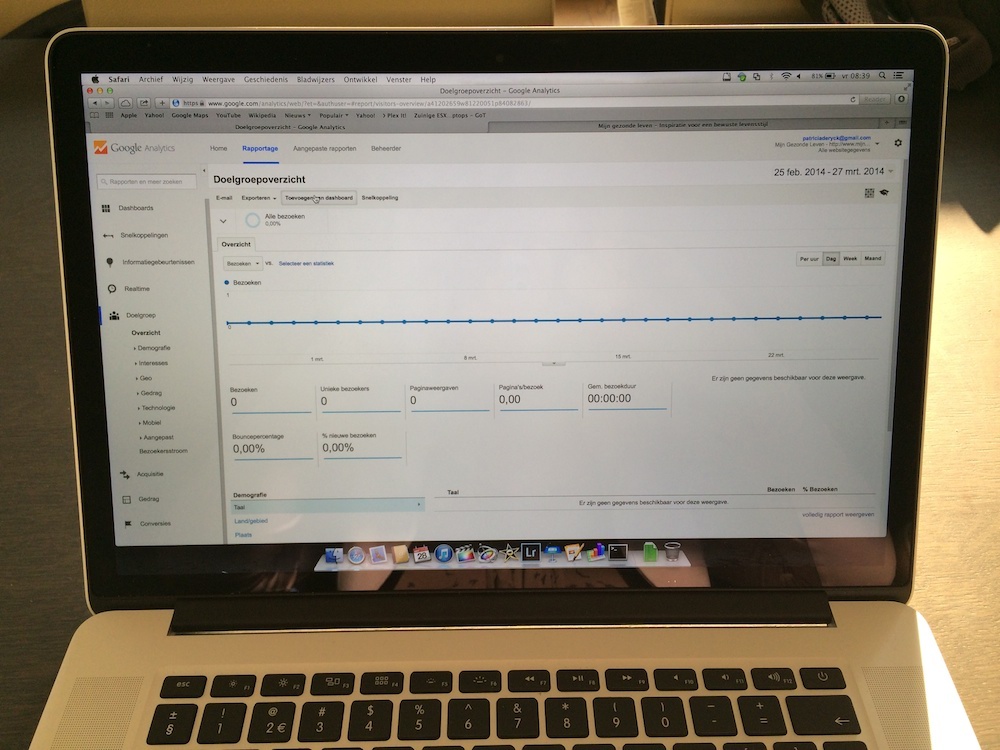 Spannend! Google Analytics telt de bezoekers
