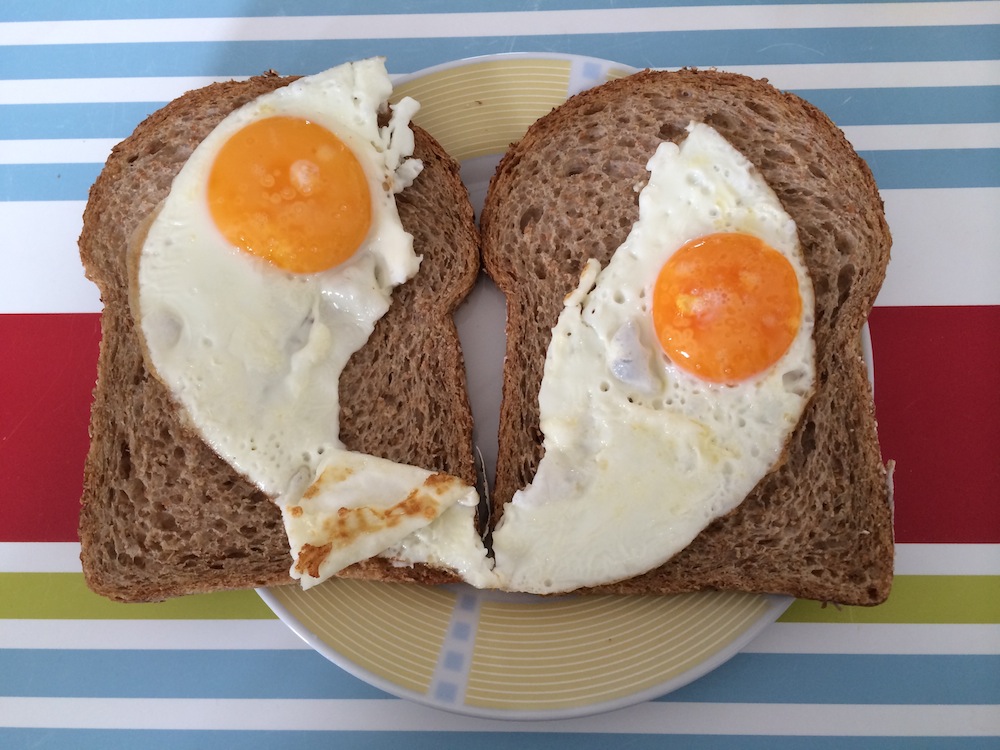 Eitje op brood; simpel maar lekker