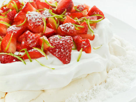 Pavlova met aardbeien