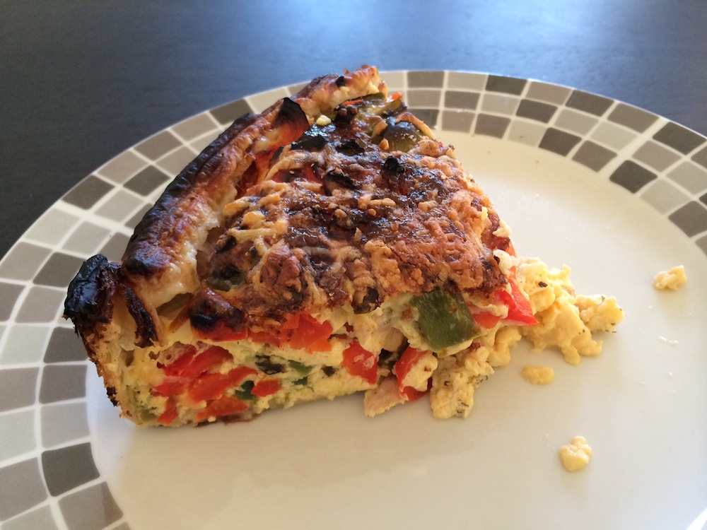 Paprika-zalm quiche